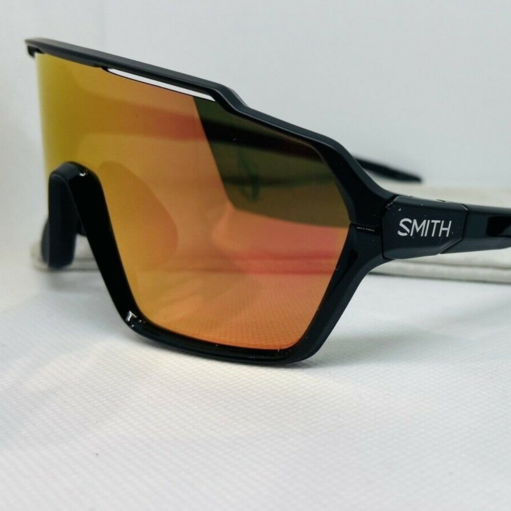 Smith Optic Shift MAG SUB Black Sports Sunglasses Red Mirror w/clear replacement